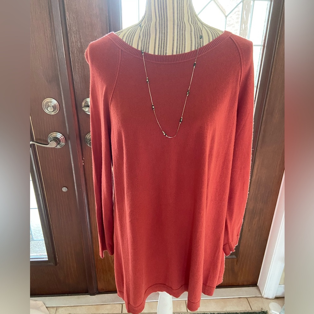 Go Fish XL Rust Tunic Sweater